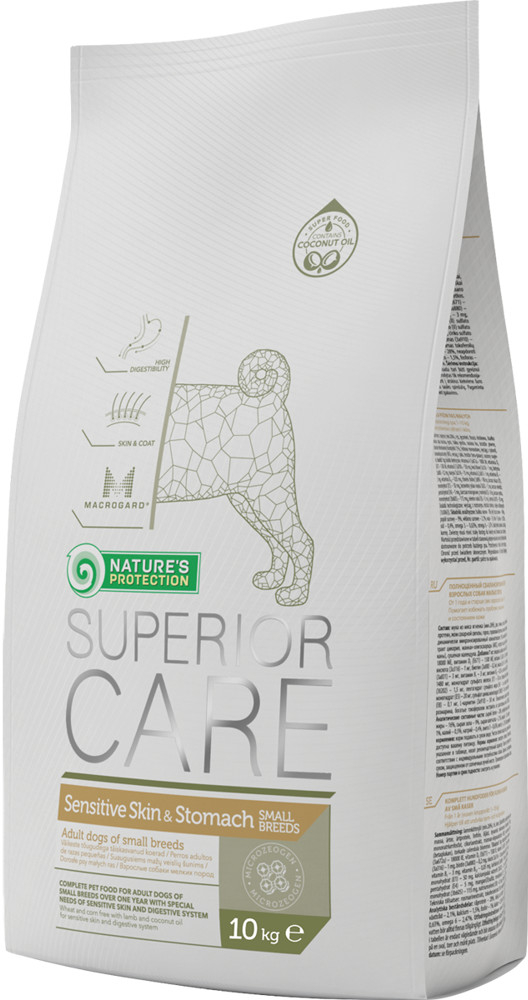 Nature\'s Protection Superior care dog GF Adult Sensitive Skin & stomach lamb small breeds 1,5 kg