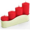 Červené adventné sviečky postupné