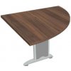 Hobis Doplnkový stôl Flex, pravý, 80x75,5x80 cm, orech/kov