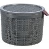 CURVER JUTE 2L Košík okrúhly 17 x 17 x 13 cm, tmavo sivý 01903-G44
