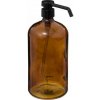 Sklenený dávkovač na mydlo, jar - 1l DISTRI - hnedé sklo