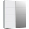 Šatníková skriňa s zrkadlom KARO 170x210 cm biela SHMS82412-120 + záruka 3 roky zadarmo