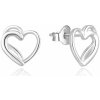 MOISS Nežné strieborné náušnice kôstky Srdiečka E0002440