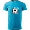 Futbalová lopta v triku - Klasické pánske tričko vyššej gramáže - S ( Svetlý tyrkys )
