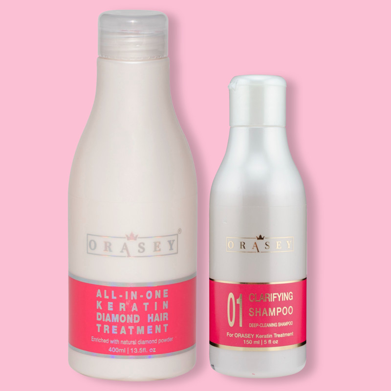 Orasey Brazílsky keratín Diamond 400 ml & Čistiaci šampón 150 ml Darčeková sada