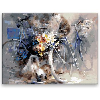Maľovanie podľa čísel Bicykel a mačky od 14,9 € - Heureka.sk