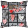 Bavlnená obliečka na vankúš Heart červený Veľkosť: 70 x 90