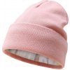 Zimná čiapka so saténovou podšívkou pre vlny a kučery ružová