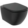 Ideal Standard Tesi Závesné WC s doskou SoftClose, RimLS+, hodvábna čierna T5361V3