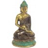 Mosadzný sediaci budha meditujúci 10cm
