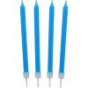 Tortové sviečky 10/10, modré, 8.6 cm