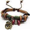 Viacvrstvový kožený náramok so znakom zverokruhu - škorpión