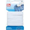 PRYM Guma s dierkami na gombíky, 12 mm, biela, 3 m