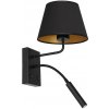 Luminex Nástenná lampa ARDEN 1xE27/60W/230V + 1xG9/8W čierna/zlatá LU3501 + záruka 3 roky zadarmo + záruka 3 roky zadarmo