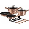 BerlingerHaus sada riadu s mramorovým povrchom 10ks BH-6142 Rosegold Metallic Line