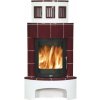 ABX Normandia rohová bordová 7kw teplovzdušné krbové kachle