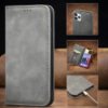 IssAcc kožené Puzdro knižka pre iPhone 7, 8, SE 2020, SE 2022 šedé, PN: 887845065