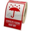 Labelea Samolepiace etikety 80x120 mm UCHOVEJTE V SUCHU / KEEP DRY, na zásielky, 500 etikiet na rolke EKZ080120UVS