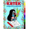 Omaľovánka Krtko maľuj podľa farebných bodiek maxi voskovky