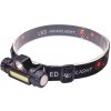 SOLIGHT Čelovka 3W a LED COB, 150 a 120 lm, nabíjecí micro-USB