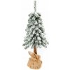 Stromček SMRK umelý vianočný zasnežený na drevenom kmeni 50cm - VÝPREDAJ