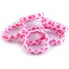Gumičky do vlasů plameňák, srdce, sova, květ - 5 růžová srdce