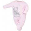 Dojčenský overal s čiapočkou Koala Angel biely Ružová 50