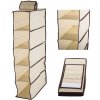 Verk 01336 Závěsný organizér s 5 přihrádkami 30x15x70cm béžová