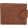 Brúsená pánska hnedá kožená peňaženka - Tomas 76VT hnedá