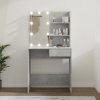 Toaletný stolík s LED betónovo sivý 74,5x40x141 cm
