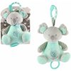 Teddies Medveď koala hrkálka plyš 19cm záves zelený