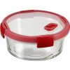 Dóza na potraviny, okrúhla, sklenená, 1,2 l, CURVER Smart Cook, červená