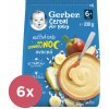 6x GERBER Kaša mliečna cereal ovocná Dobrú noc 230 g