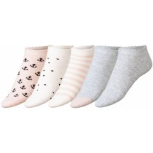 Esmara dámske ponožky 5 párov bledoružová/biela/sivá