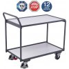 Variofit Antistatický policový vozík s madlom, Variofit, 2 police (83 x 49 cm), do 250 kg, modrá/antracit Farba: modrá RAL5010