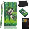 Peňaženkové 3D kožené puzdro na iPhone 11 Pro Max - Bamboo Panda