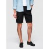 Ombre Classic men's chino shorts with rolled up leg - black čierna | biela | viacfarená XXL Ombre 5907064518746