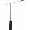 Čierna/v striebornej farbe LED stojacia lampa (výška 145 cm) Fiore – Trio Select