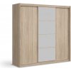 Wilsondo Šatníková skriňa so zrkadlom Marios 220x215x61 - dub sonoma