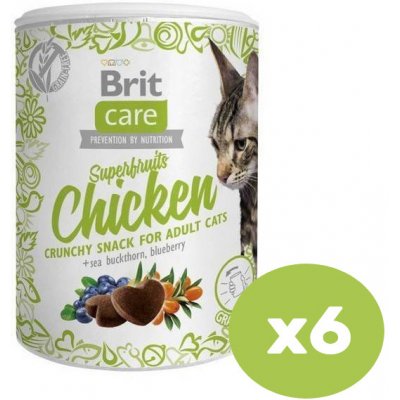BRIT CARE Cat Snack Superfruits Chicken 6 x 100 g