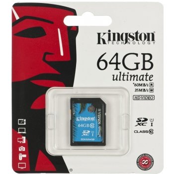 Kingston Ultimate SDXC 64GB UHS-I U1 SDA10/64GB