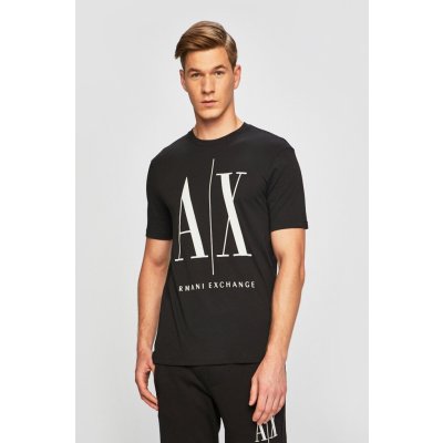 Armani Exchange tričko s potlačou čierne