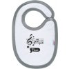 New Baby bavlnený podbradník Music Biela univerzálna