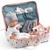 Bábika s kufríkom Djeco Pomea béžová 32 cm