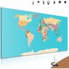 Obraz na korku klasická mapa s názvami krajín