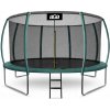 Aga SPORT EXCLUSIVE Trampolína 366 cm Tmavo zelená + ochranná sieť + rebrík
