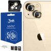 3mk tvrzené sklo Lens Pro ochrana kamery pro Apple iPhone 14 Plus, zlatá 5903108484114