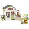 Set domček Priateľov a zeleninový Bio stánok Friends House Life Smoby rozšíriteľný so zvončekom a kuchynkou s piknikovým stolom