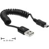 Delock USB kábel USB 2.0 USB-A zástrčka, USB Mini-B zástrčka 0.60 m čierna 83164; 83164