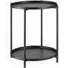 tectake 404195 odkladací stolík oxford 45,5x45,5x53cm - čierna